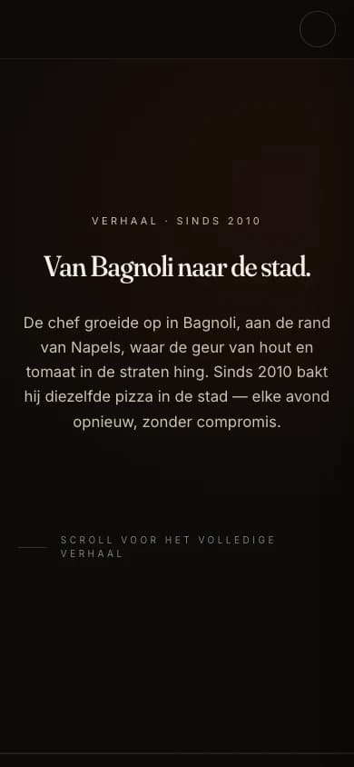 The restaurant story on a phone, with the same headline and a short paragraph.